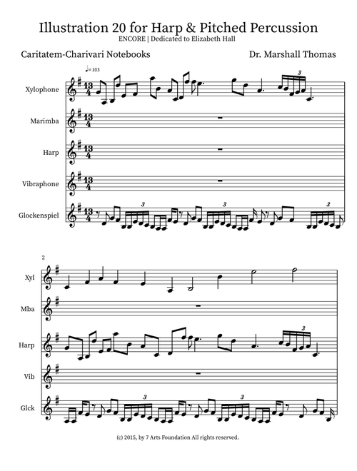 Illustration 20 for Harp & Pitched Percussion - Celebrity Chamber Players (Small Ensemble)