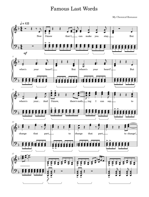 Famous Last Words - My Chemical Romance