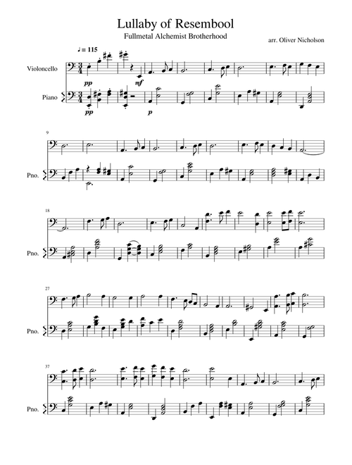 Lullaby of Resembool - Fullmetal Alchemist Brotherhood