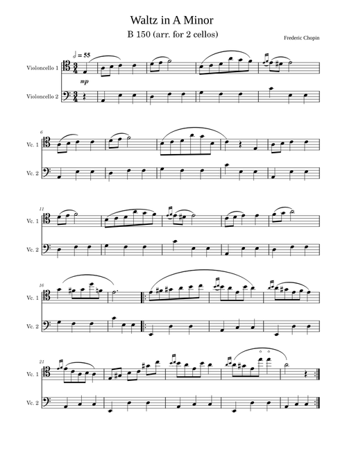 Waltz in A Minor - Chopin