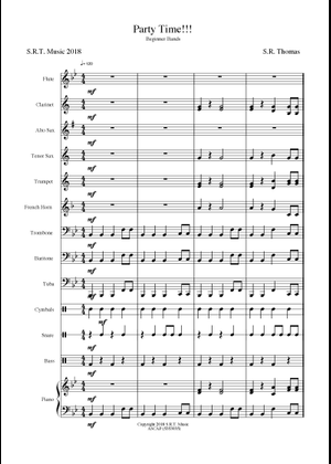 その他 TOMORROW [BANDO SCORE] Play Official version of Party Time!!! Sheet Music by S.R. Thomas