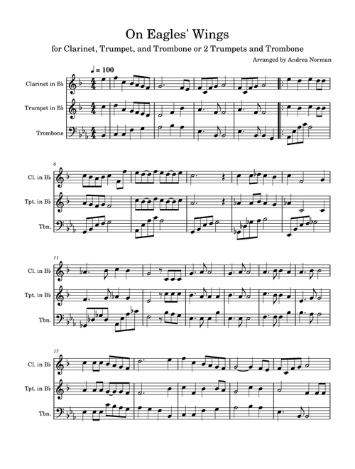 On Eagle's Wings (Arr. Andrea Norman) - Michael Joncas (Brass Ensemble)