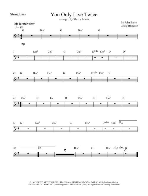 You Only Live Twice (Arr. Sherry Lewis) - John Barry, Leslie Bricusse (String Ensemble)
