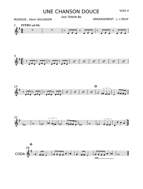 Une chanson douce - Henri Salvador