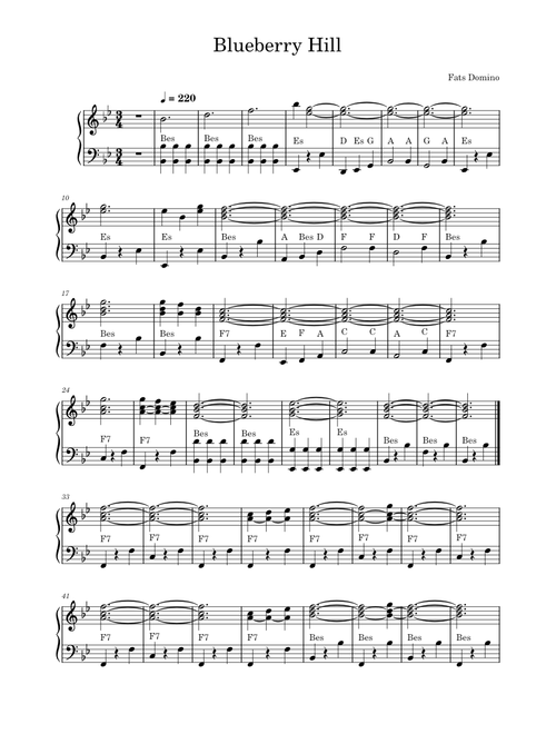 Blueberry Hill - Fats Domino
