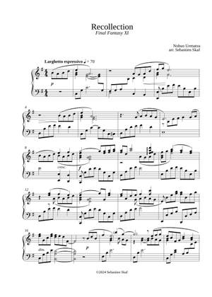 FF11 楽譜　ファイナルファンタジー11 Final Fantasy XI - Selbina Sheet Music for Piano (Solo) Easy