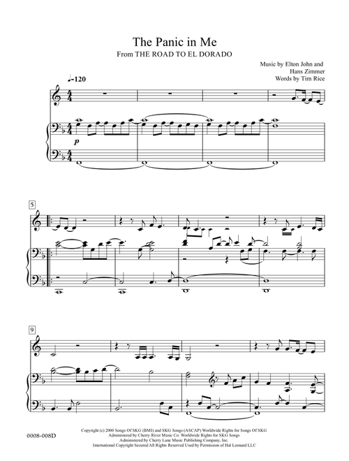 The Panic In Me  from THE ROAD TO EL DORADO (Arr. Red Gate Music) - Hans Zimmer, Elton John (French Horn and Piano)