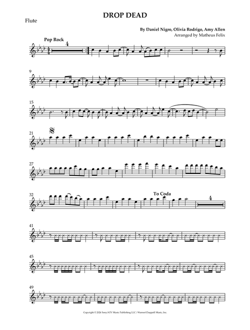 Drop Dead (Arr. Matheus Felix) - Olivia Rodrigo (Flute Solo)