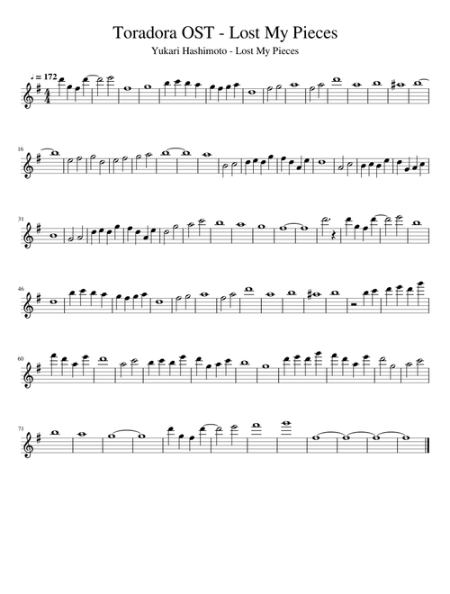 Toradora OST - Lost My Pieces