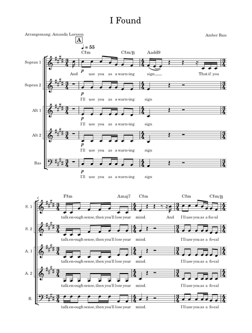 I Found - Amber Run (SSAAB)