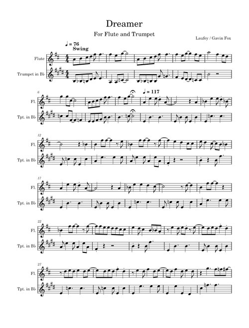Dreamer - Laufey (flute trumpet duet)