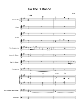 Go The Distance – Unknown author Sheet Music for Contrabass, Violin ...