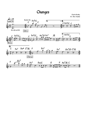 Free Changes by Charles Bradley sheet music | Download PDF or