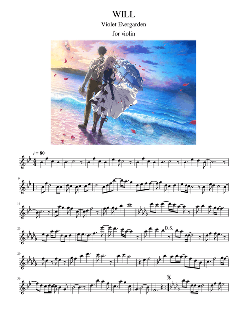 Violet Evergarden Movie『WILL』for violin