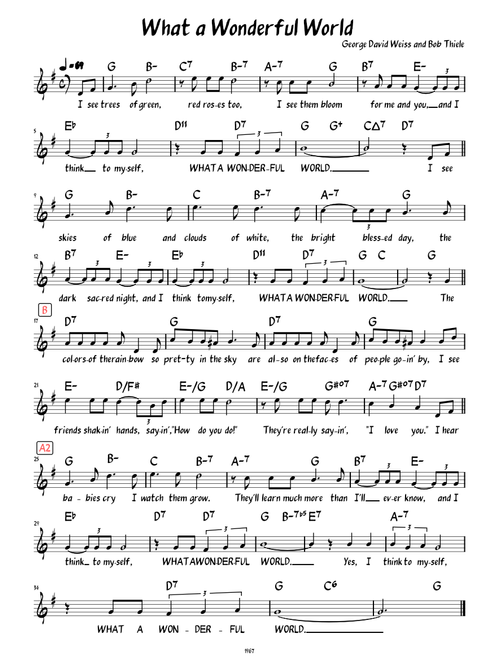 What A Wonderful World [lead sheet] – Bob Thiele and George David Weiss