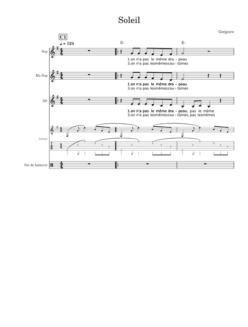 Soleil – Grégoire