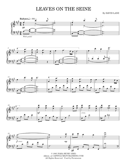 Leaves On The Seine - David Lanz (Piano Solo)
