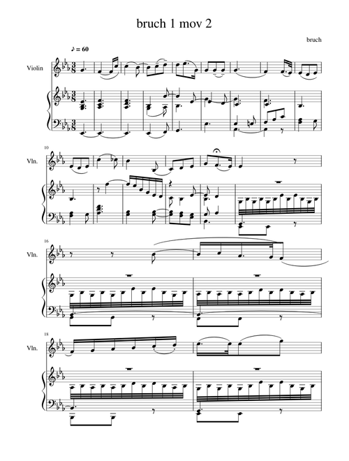 Bruch Violin Concerto 1 2nd movement