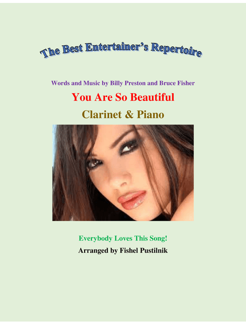 You Are So Beautiful (Arr. Fishel Pustilnik) - Joe Cocker (Clarinet and Piano)