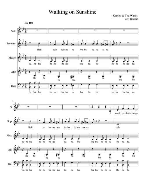 Walking on Sunshine (a cappella)
