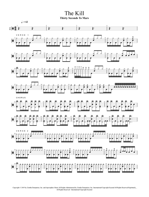 The Kill (bury Me) (Arr. Cyril Mayer) - 30 Seconds To Mars (Drums)
