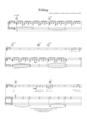 Falling by Harry Styles Sheet Music for Piano (Solo) easy | MuseScore.com