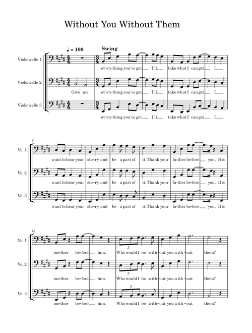 Without You Without Them - boygenius (Sheet Music)