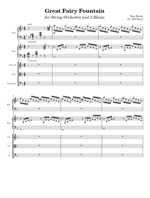 Great Fairy Fountain Theme (For String Orchestra and 2 Harps)