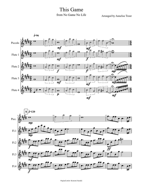 This Game for Flute Ensemble