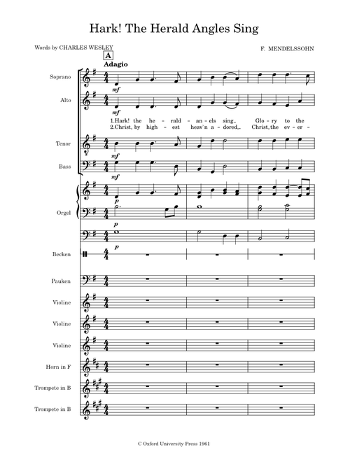 Hark, the Herald Angels Sing – Felix Mendelssohn / Mixed Ensemble