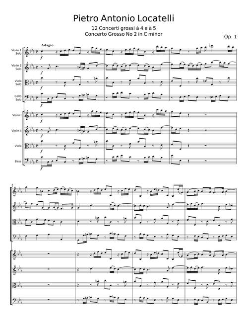 Concerto grosso in C minor, Op.1 No.2 - Pietro Antonio Locatelli