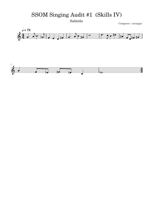 Modus Novus – I don't know SSOM Singing Audit #1 (Skills IV)