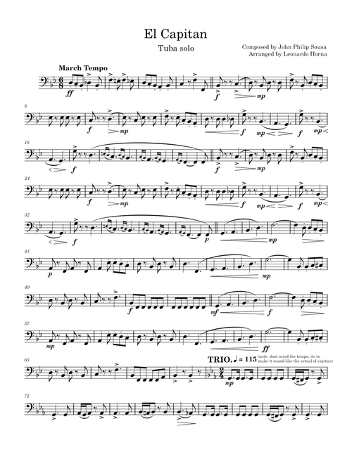 El Capitan – Tuba solo