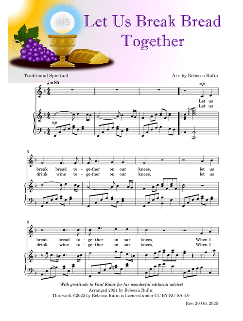 Let Us Break Bread Together – Traditional Spiritual