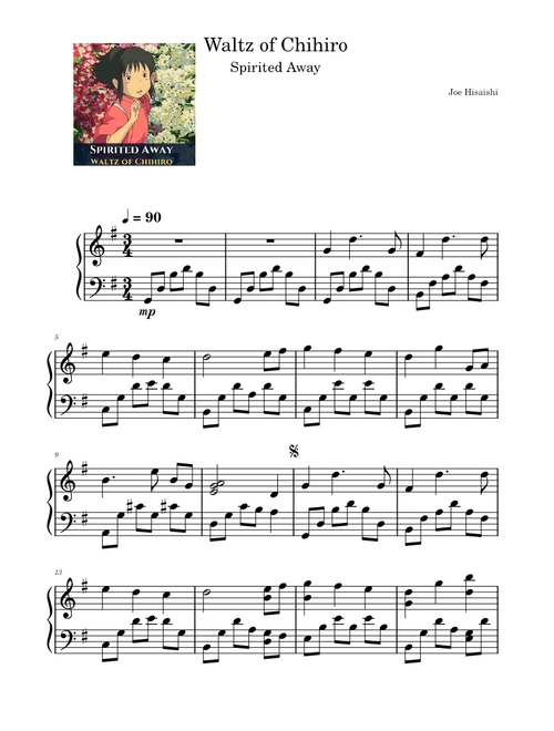 Waltz of Chihiro from 'Spirited Away' – Joe Hisaishi