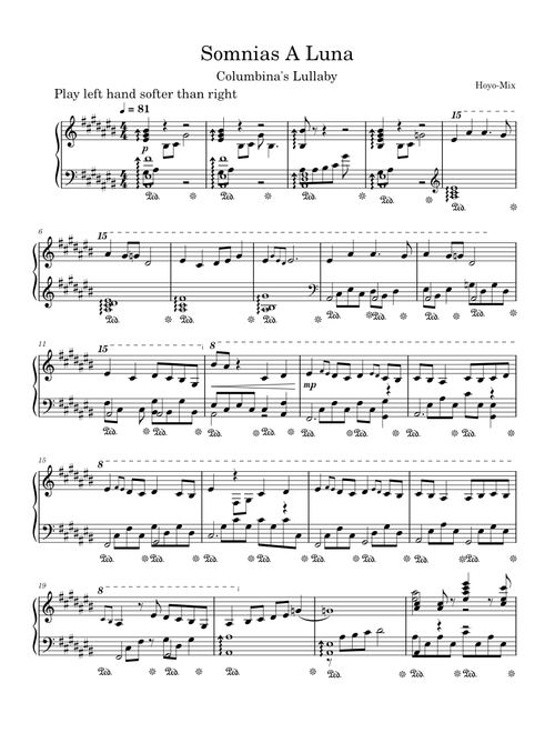 Somnias a Luna - Lullaby of the New Moon (I) - Columbina's Lullaby - Nod-Krai - HOYO-Mix