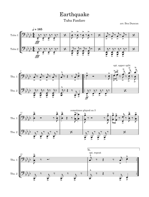 Earthquake Tuba Fanfare – Martin Miller
