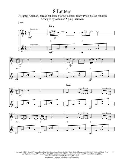 8 Letters (Arr. Antonius Agung Setiawan) - Why Don'T We (Solo Guitar)