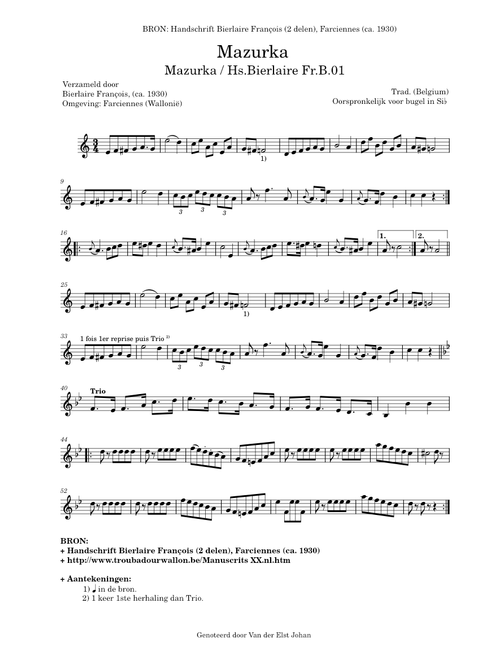 Mazurka (Hs.Bierlaire Fr.B.01)