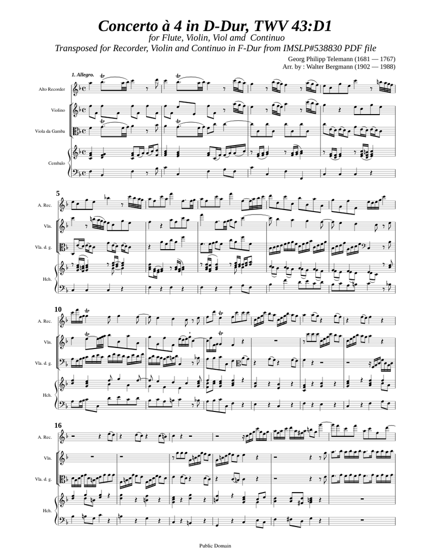 G・P TELEMANN QUATRE CONCERTOS 83 G・P TELEMANN QUATRE CONCERTOS 83（Telemann, G. P. _