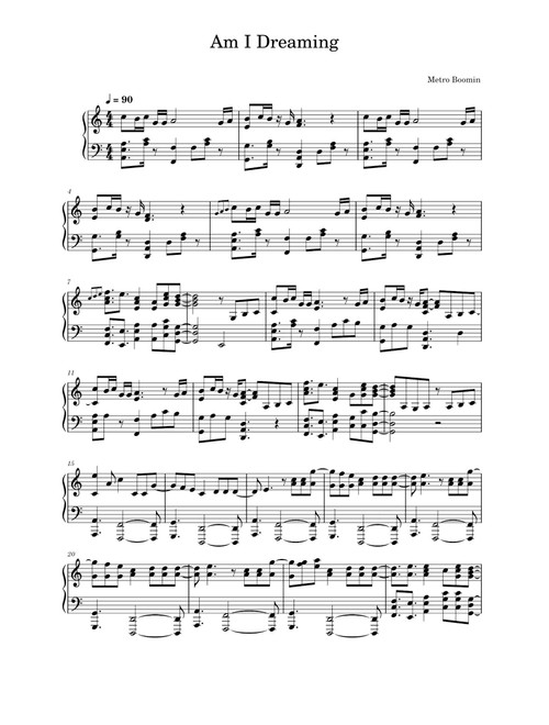 Am I Dreaming (Arr. Metro Boomin & A Ap Rocky & Roisee) (Piano Solo)