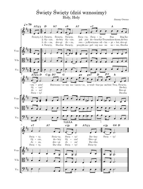 Święty Święty (dziś wznosimy)(Holy, Holy) – Jimmy Owens