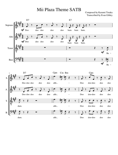 Mii Channel Song Choral