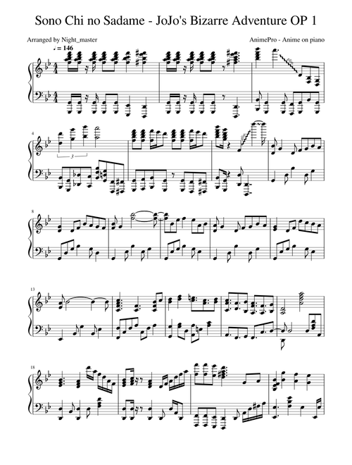 Sono Chi no Sadame (Anime Pro - Anime on Piano)