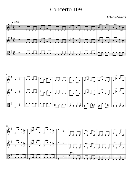 Concerto for Strings in C major, RV 109 - Antonio Vivaldi
