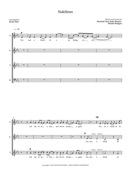 Sidelines (Arr. Dylan Trần) - Phoebe Bridgers (Choral, SATB)