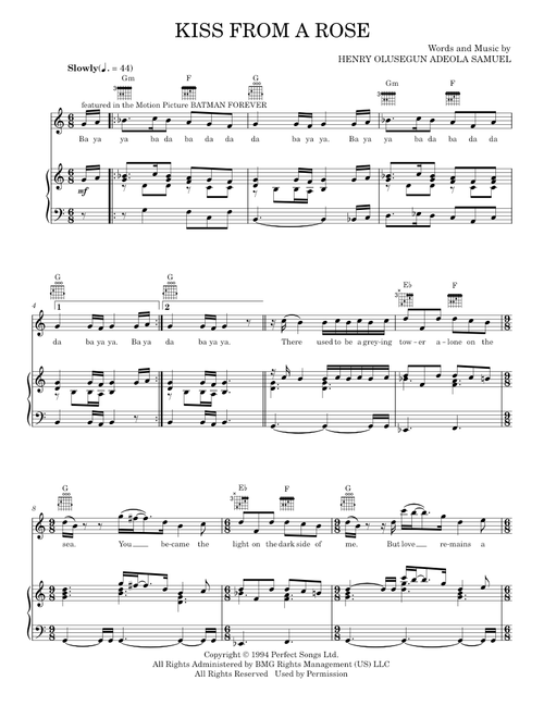 Kiss from a rose - Seal (Piano-Vocal-Guitar)