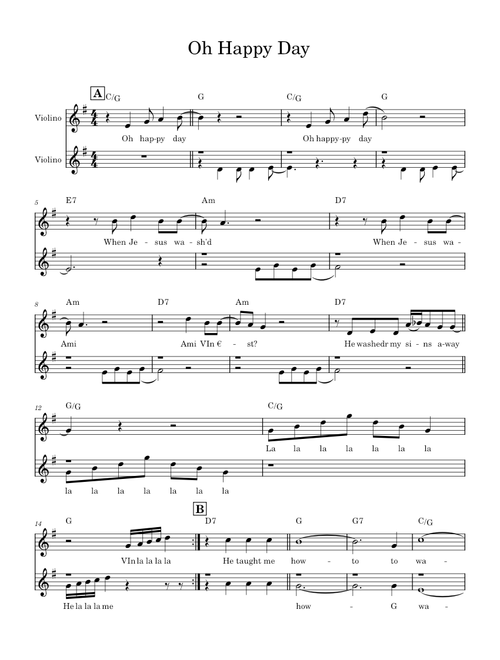 Oh, Happy Day – Traditional religious