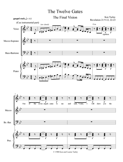Revelation 21 "The Twelve Gates" - Ken Turley (Choral, Mixed)