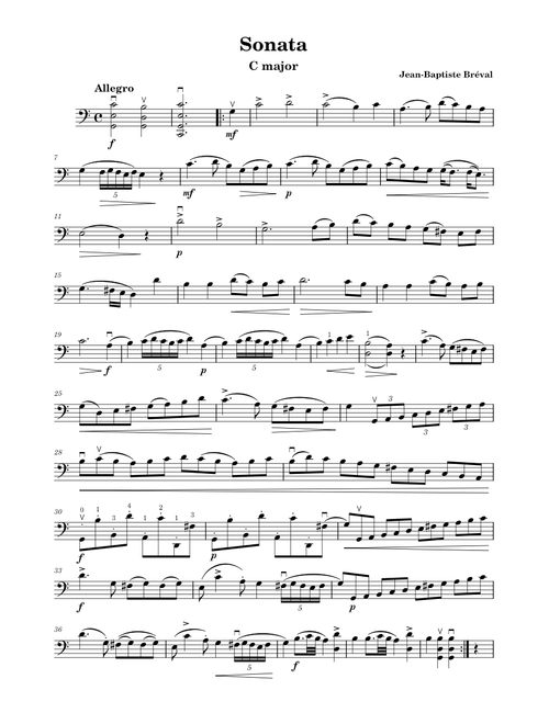 Cello Sonata in C major, Op.40 No.1 – Bréval, Jean-Baptiste Sonata